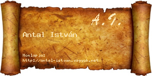 Antal István névjegykártya
