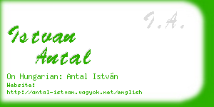 istvan antal business card